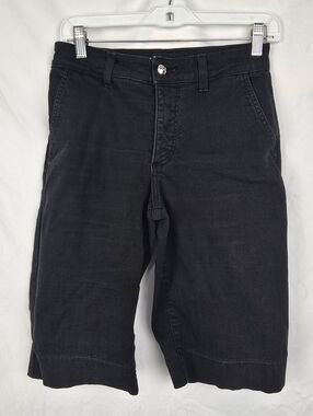 NYDJ Not Your Daughter's Jeans Black Denim Bermuda Shorts sz 2